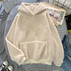 new Autumn Winter Thick Warm Coat Velvet Cashmere Women Hoody Sweatshirt Solid Blue Pullover Casual Tops lady Loose Long Sleeve