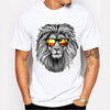 Men Tops 2020 Summer Crown Lion 3D White Men's T-shirt Fashion Animal Print T-Shirt Men Casual Short-Sleeve Tee Shirt Homme 5XL